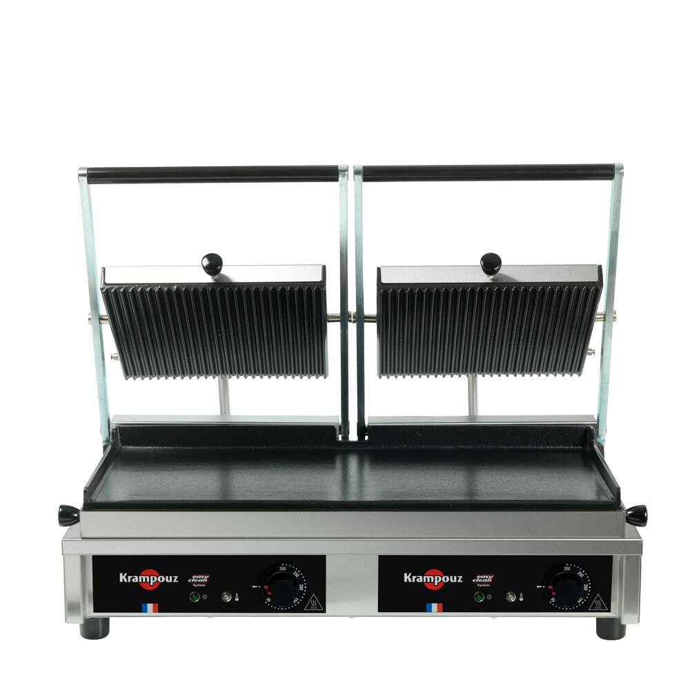 Krampouz - Contact Grill - Large - Ribbed Top - Smooth Bottom